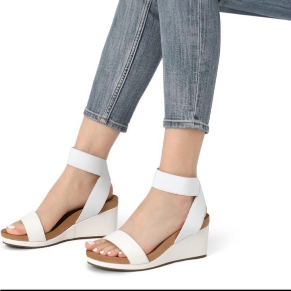 DREAM PAIRS Women's Elastica Ankle Strap Open Toe Platform Wedge Sandal NWOT 7.5 - Picture 1 of 10